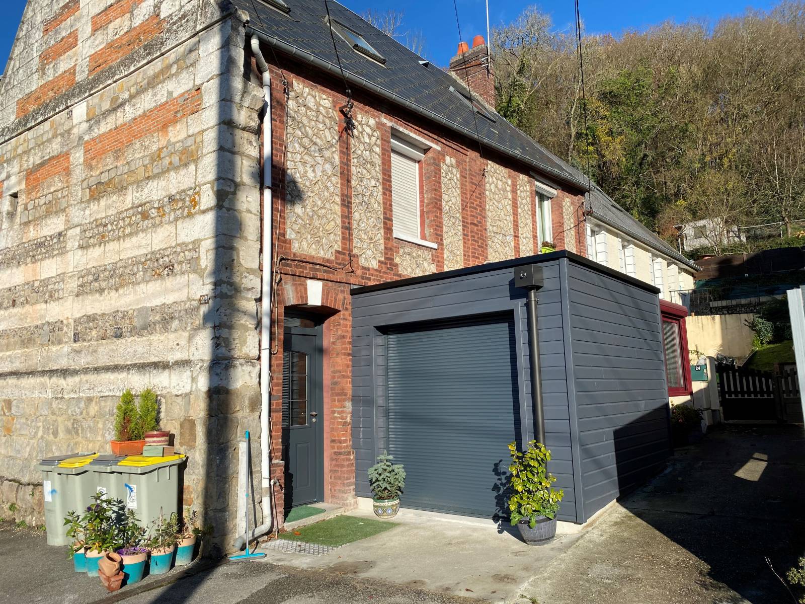 Construction d'une extension de maison en bois avec verrière à Bolbec 76210