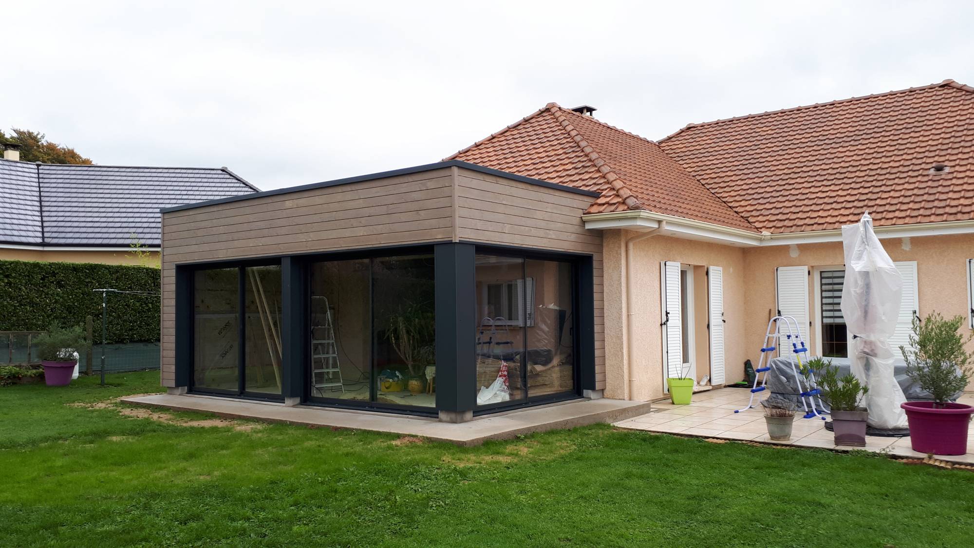 L'extension bois type véranda région du Havre