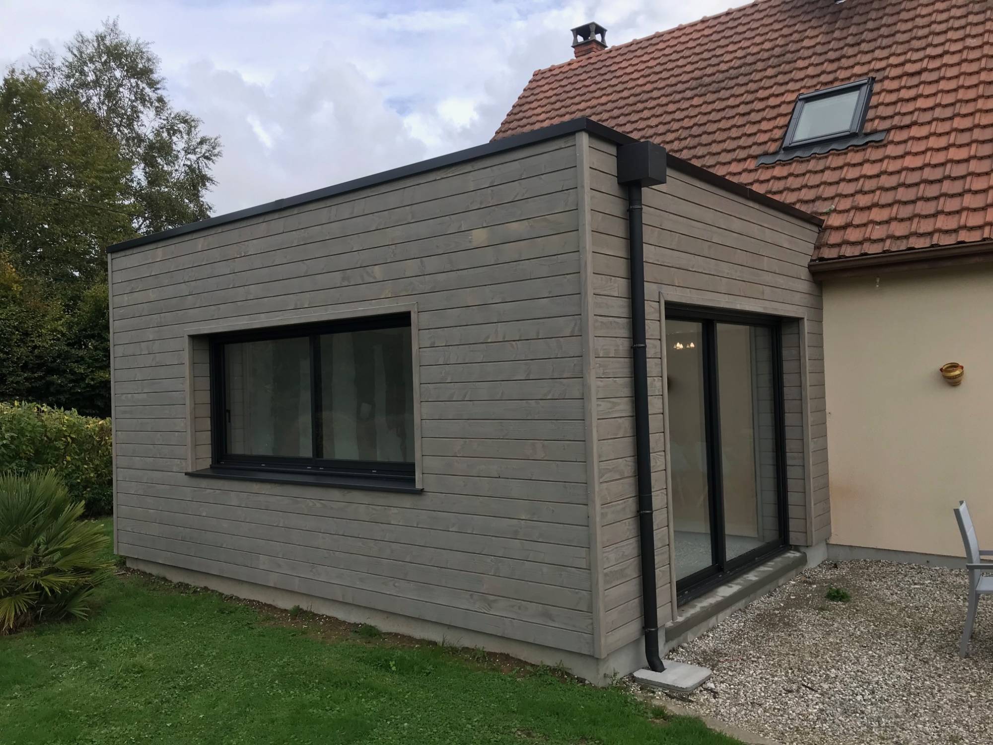 Extention d'habitation avec verrière